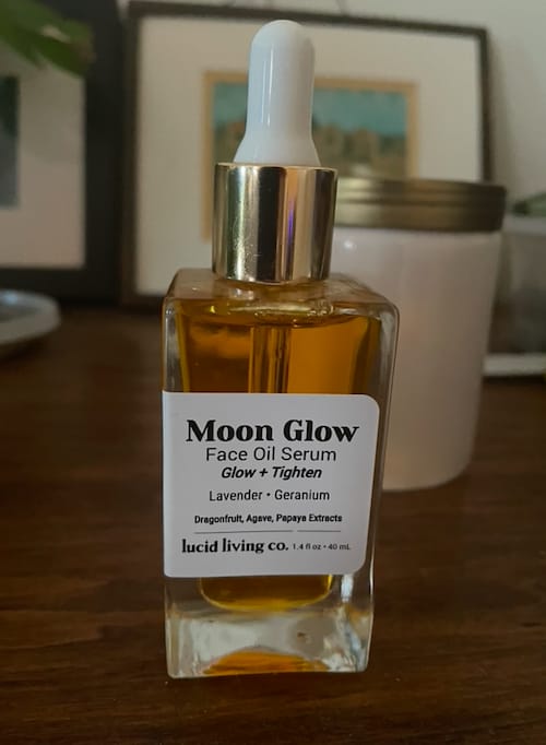 Customer photo review of Moon Glow Face Oil Serum