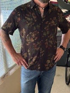 Customer photo review of Men's Short Sleeve Casual Cotton Beach Shirt