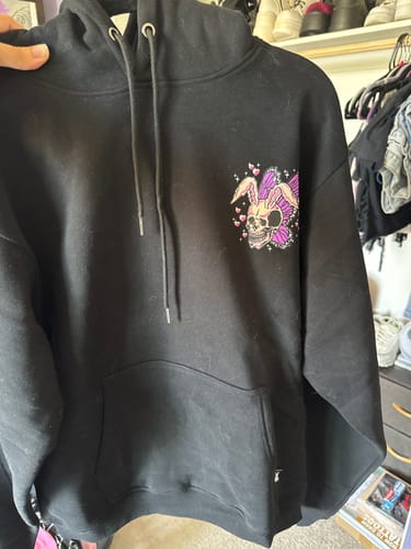 Customer photo review of Praying Rabbit Butterfly Hoodie