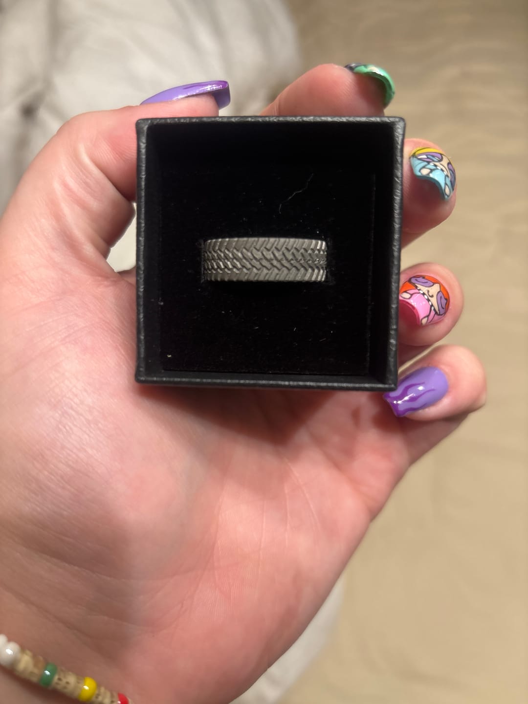 Customer photo review of Off Roading Titanium Mens Tire Ring