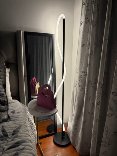 Customer photo review of Whirl Metal LED Floor Lamp Black