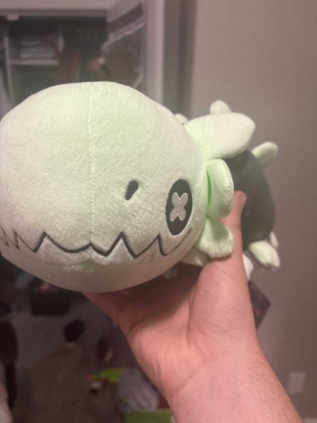 Customer photo review of Rain World - Glowing Green Lizard Plush
