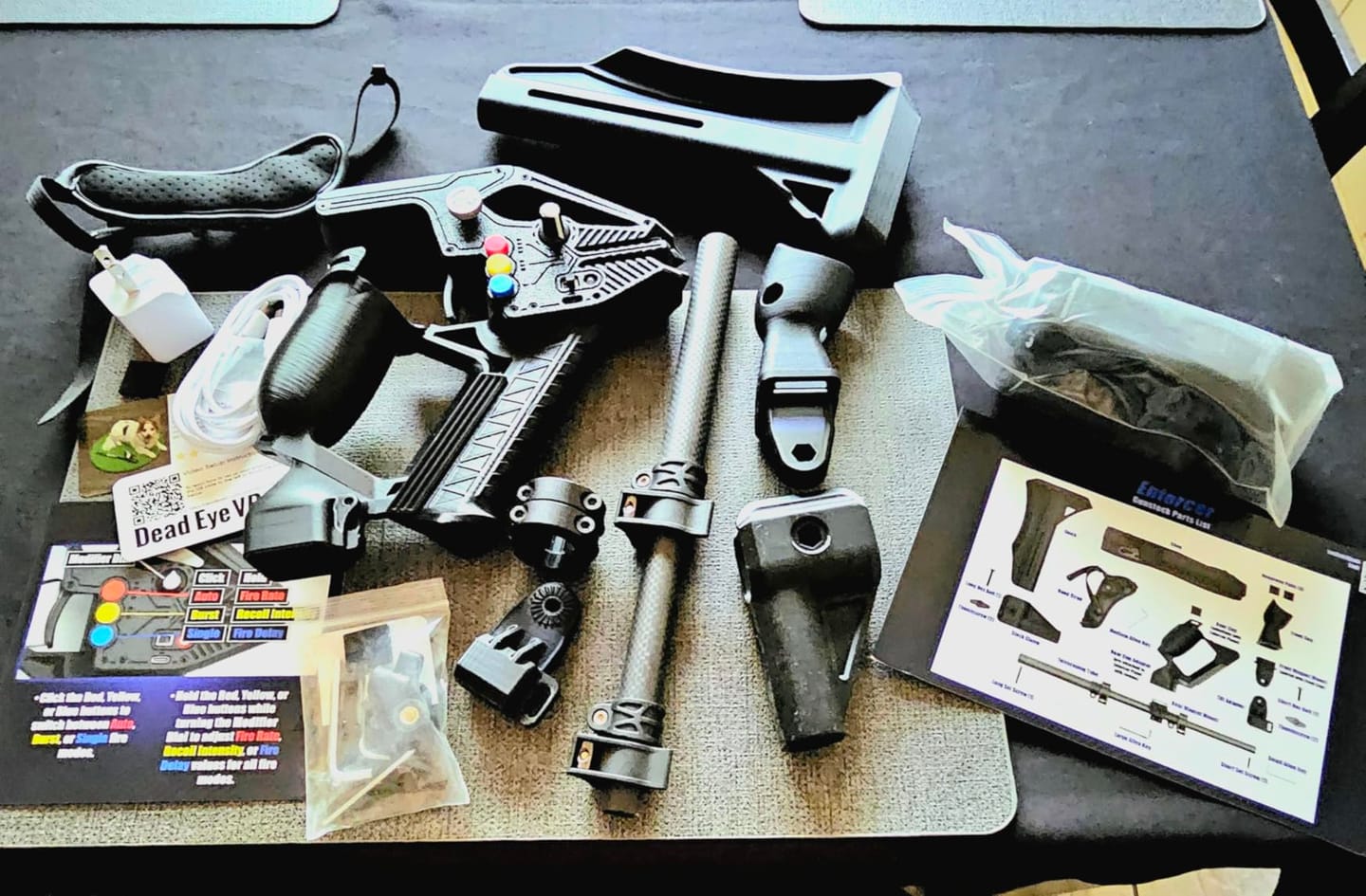Customer photo review of Enforcer Haptic Combo - Haptic Rifle Stock and Pistol Accessory with Force Feedback for Quest VR
