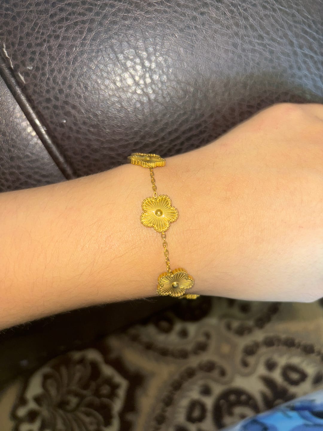 Customer photo review of Golden Clover Bracelet
