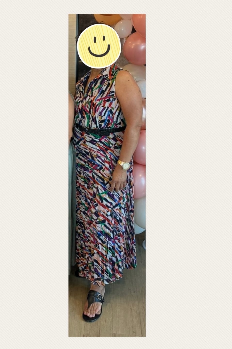 Customer photo review of Aika - Black Braided Embossed Leather Belt with Oval Buckle - Made in Canada