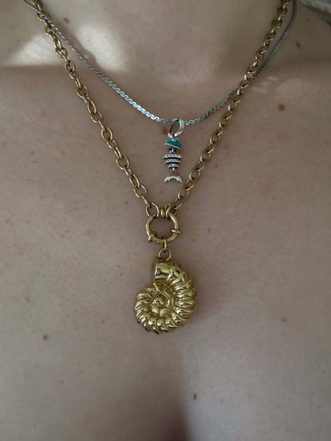 Customer photo review of Siren Shell Necklace