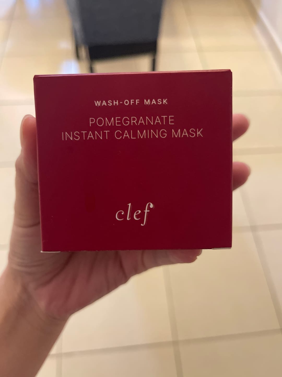 Customer photo review of [READY STOCK] CLEF Pomegranate Instant Calming Mask