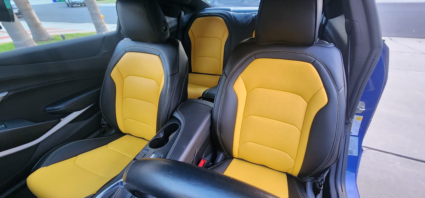 Customer photo review of 6th Gen Camaro Coupe Custom Leather Seat Covers