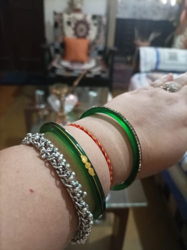 Customer photo review of Light Green - "Divya Shringar" 916 22k