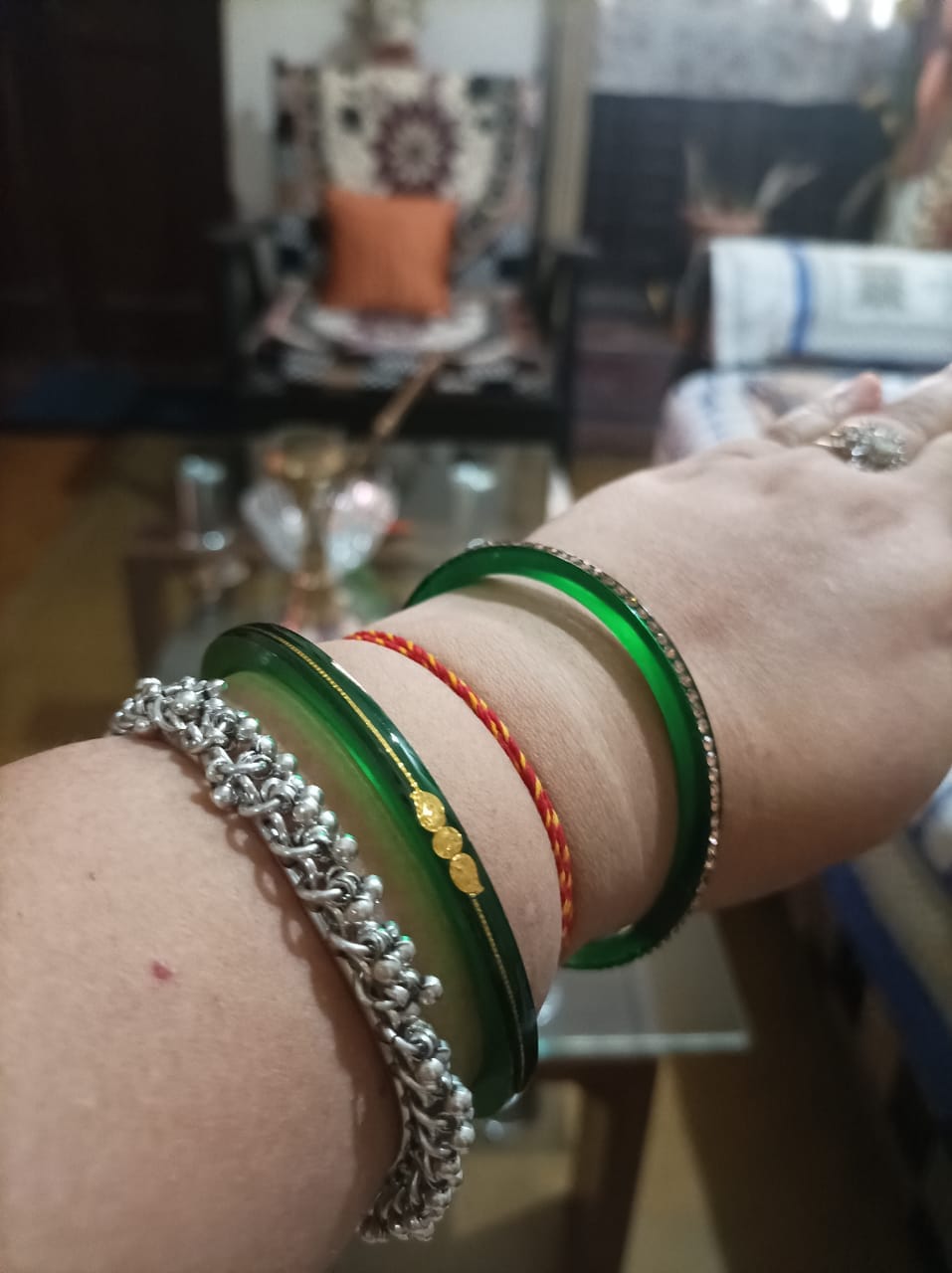 Customer photo review of Light Green - "Divya Shringar" 916 22k