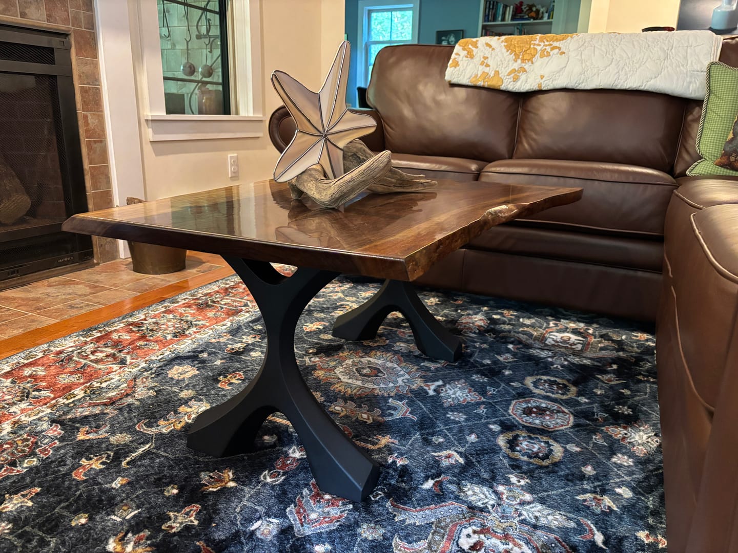 Customer photo review of Coffee Table Legs 120 Xavier 16H Metal X-shaped Furniture