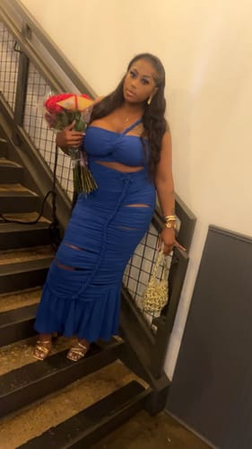 Customer photo review of Nadie Twist Dress