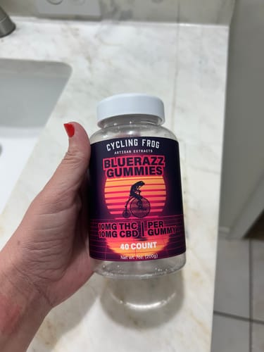 Customer photo review of BlueRazz Gummies, 10mg THC + 10mg CBD