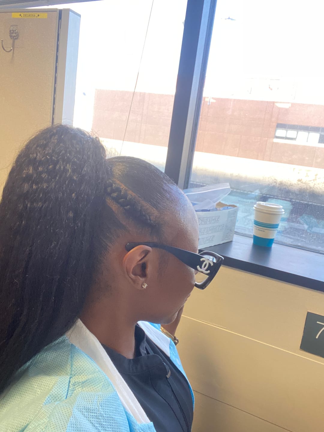 Customer photo review of Kinky Straight Bulk Hair Extensions for Braiding