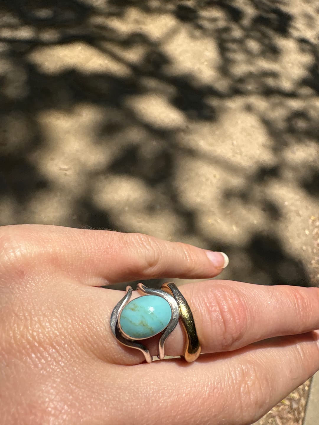 Customer photo review of Madison Wave Ring Set