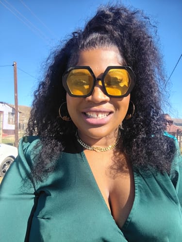 Customer photo review of Gold Precious Era Logo Hoops