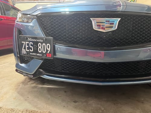 Customer photo review of 2020-Up Cadillac CT5 Tow Hook License Plate Mount Bracket