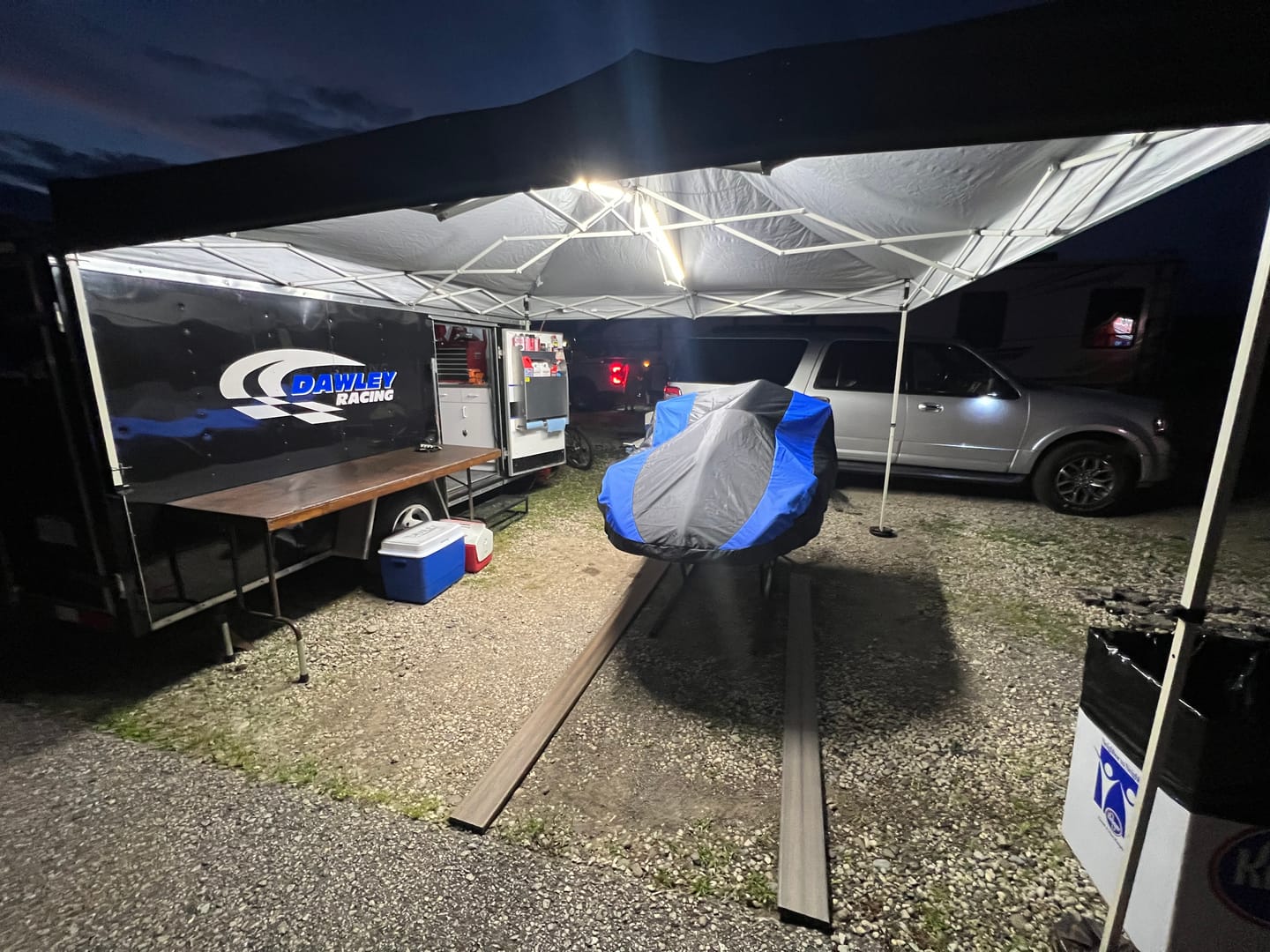 Customer photo review of Racing Canopy Pit Light Set - 10,000 Lumens
