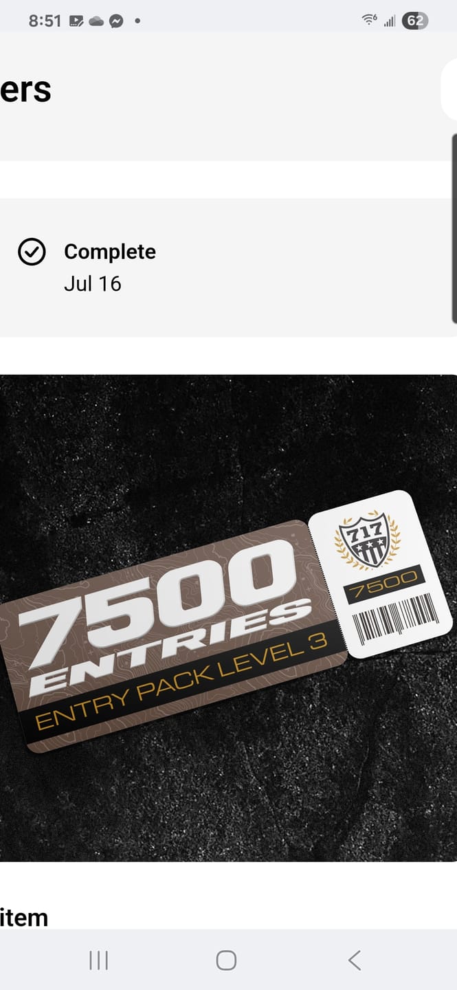 Customer photo review of ENTRY PACK LEVEL 3 - 7500 ENTRIES