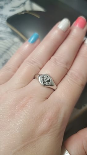Customer photo review of Still I Rise Phoenix Signet Ring