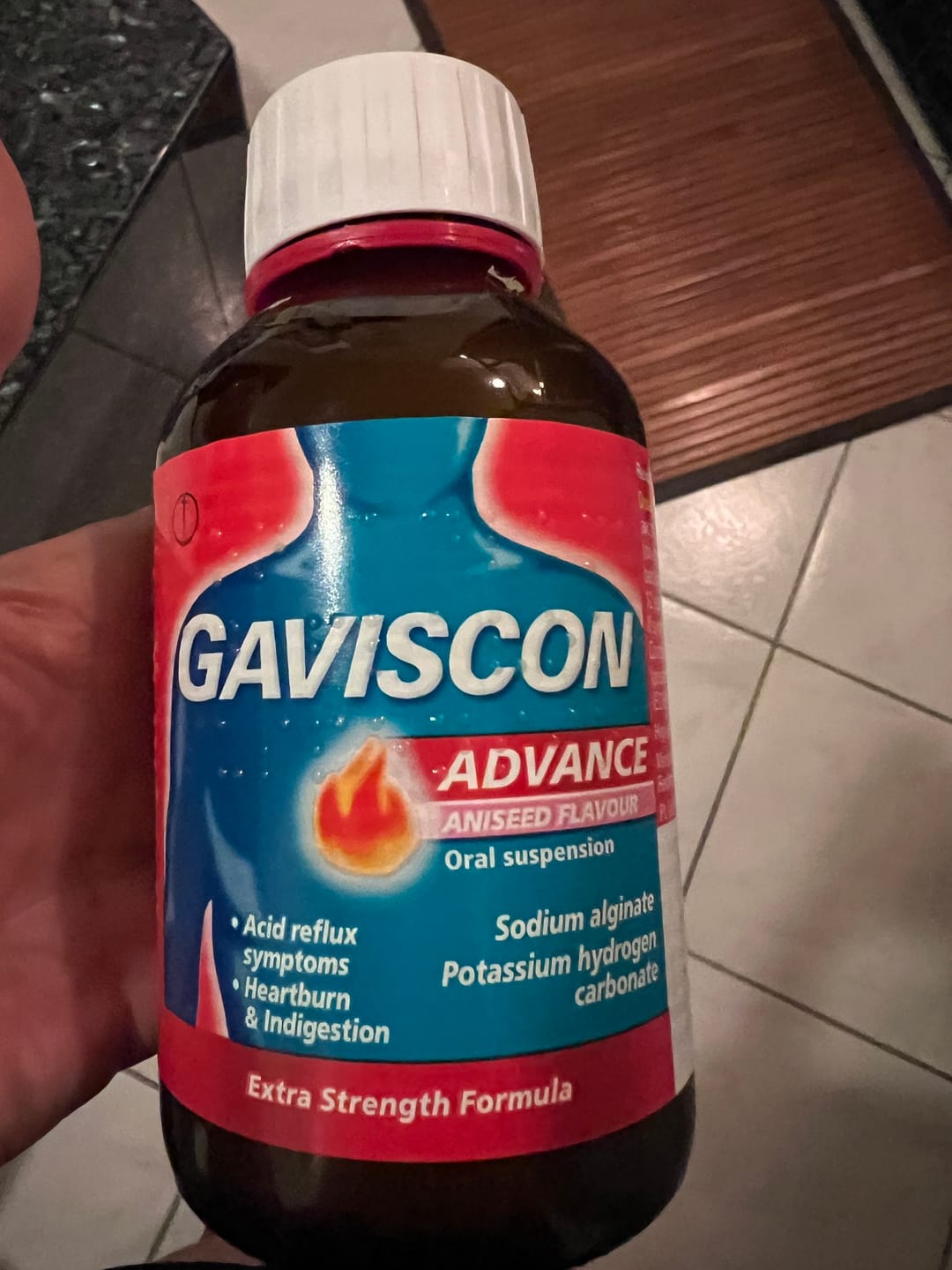 Customer photo review of Gaviscon Advance Aniseed Flavour Oral Suspension,250ml 6 Pack