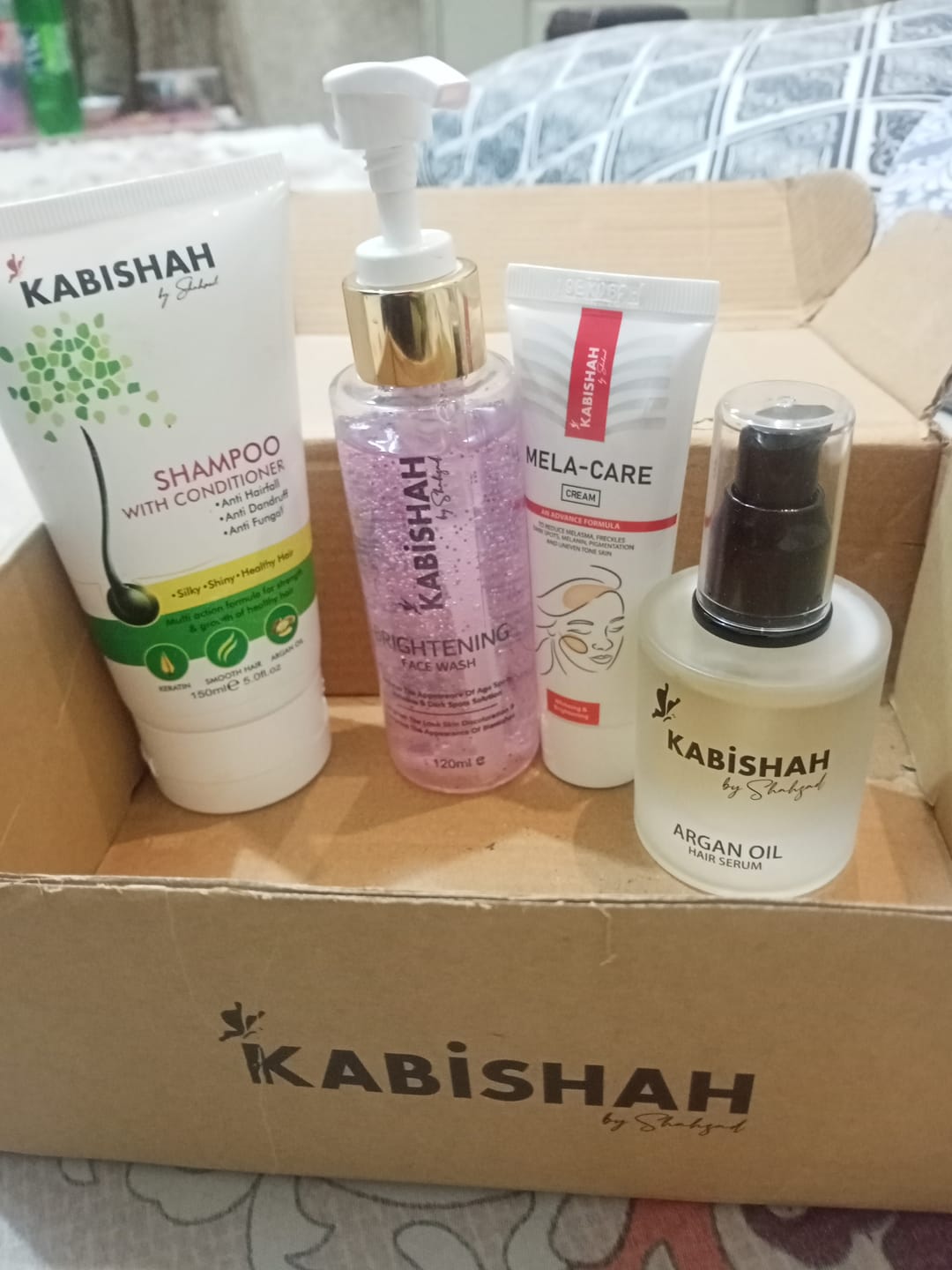 Customer photo review of Hair Care Bundle: Argan Oil Hair Serum + Shampoo