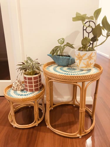 Customer photo review of Serene Rattan Table Set