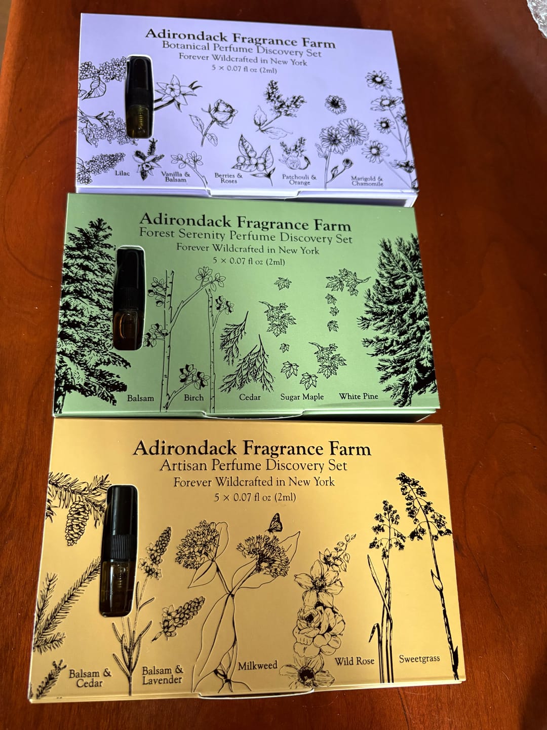 Customer photo review of Artisan Perfume Spray Discovery Set 0.07 oz x 5