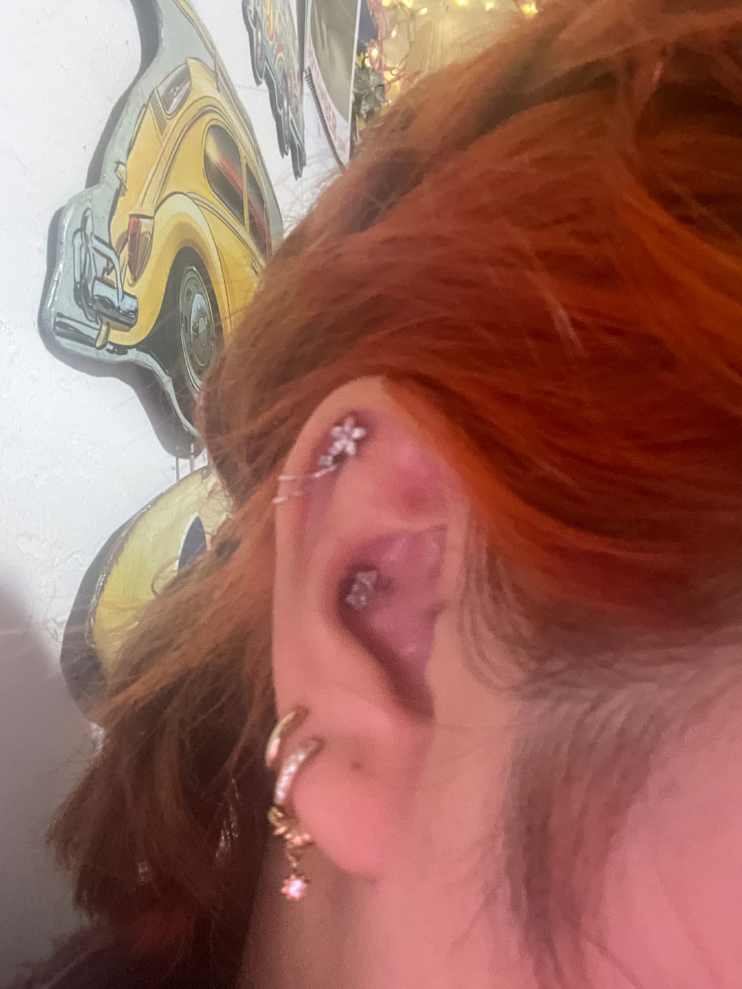 Customer photo review of My Huggies Sparkle Hoop Earrings