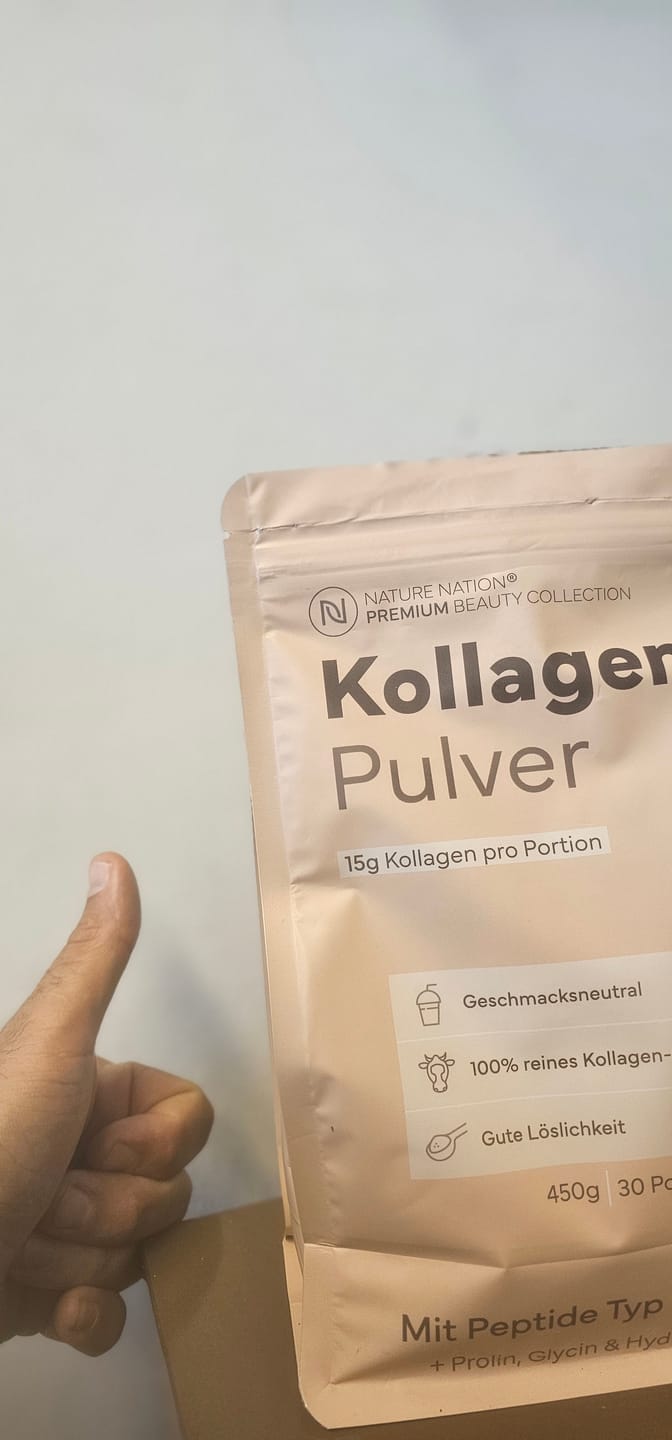 Customer photo review of Kollagen Pulver Hydrolysat, 450g - 100% Peptide Typ I, II & III, geschmacksneutral & leicht löslich