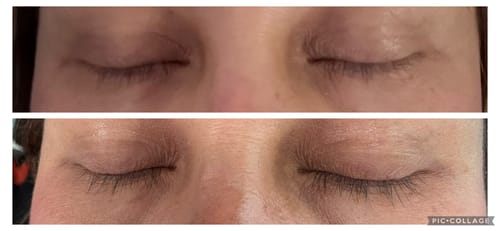 Customer photo review of Suero para pestañas y cejas