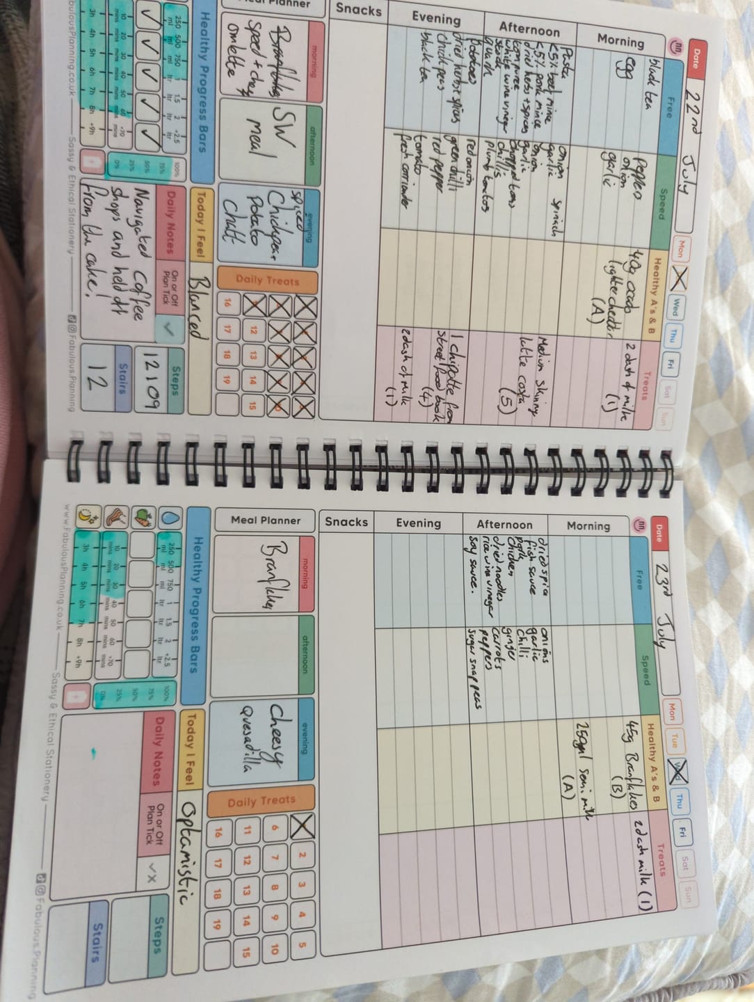 Customer photo review of Food Diary - C80 - Slimming World Compatible - Spacious