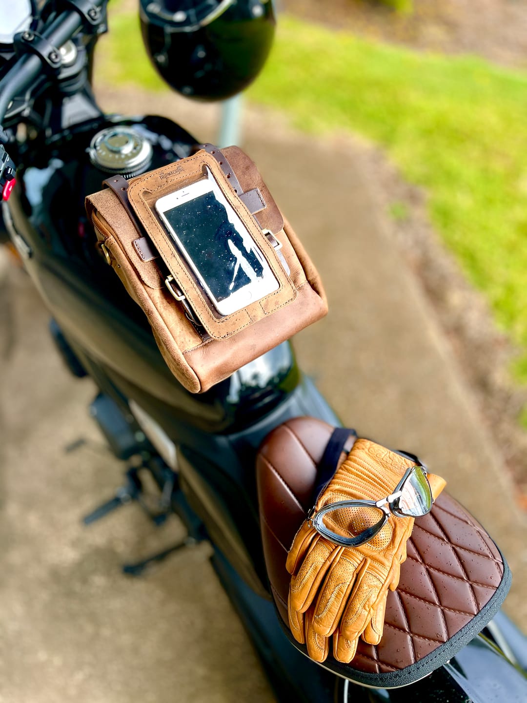 Customer photo review of phone pouch