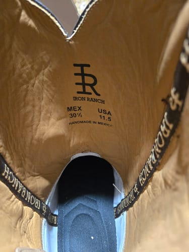 Customer photo review of ORIX TAN OSTRICH | MEN SQUARE TOE WESTERN COWBOY BOOTS