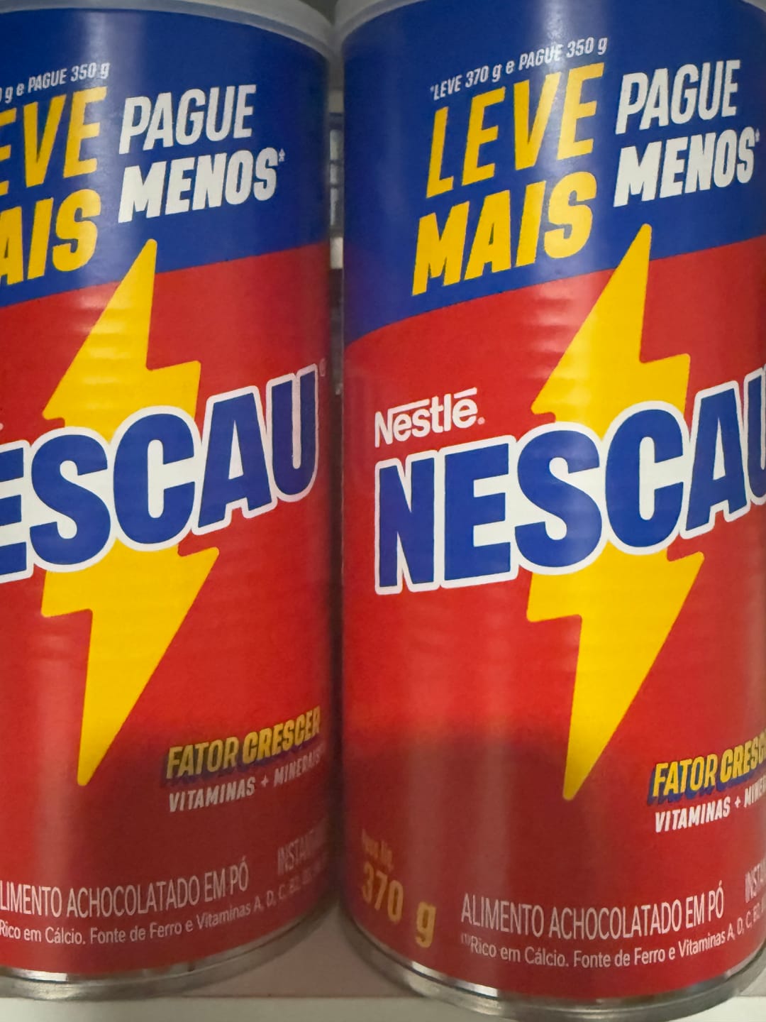 Customer photo review of NESCAU Alimento Achocolado em Pó, 370gr.(Cacao instantáneo)