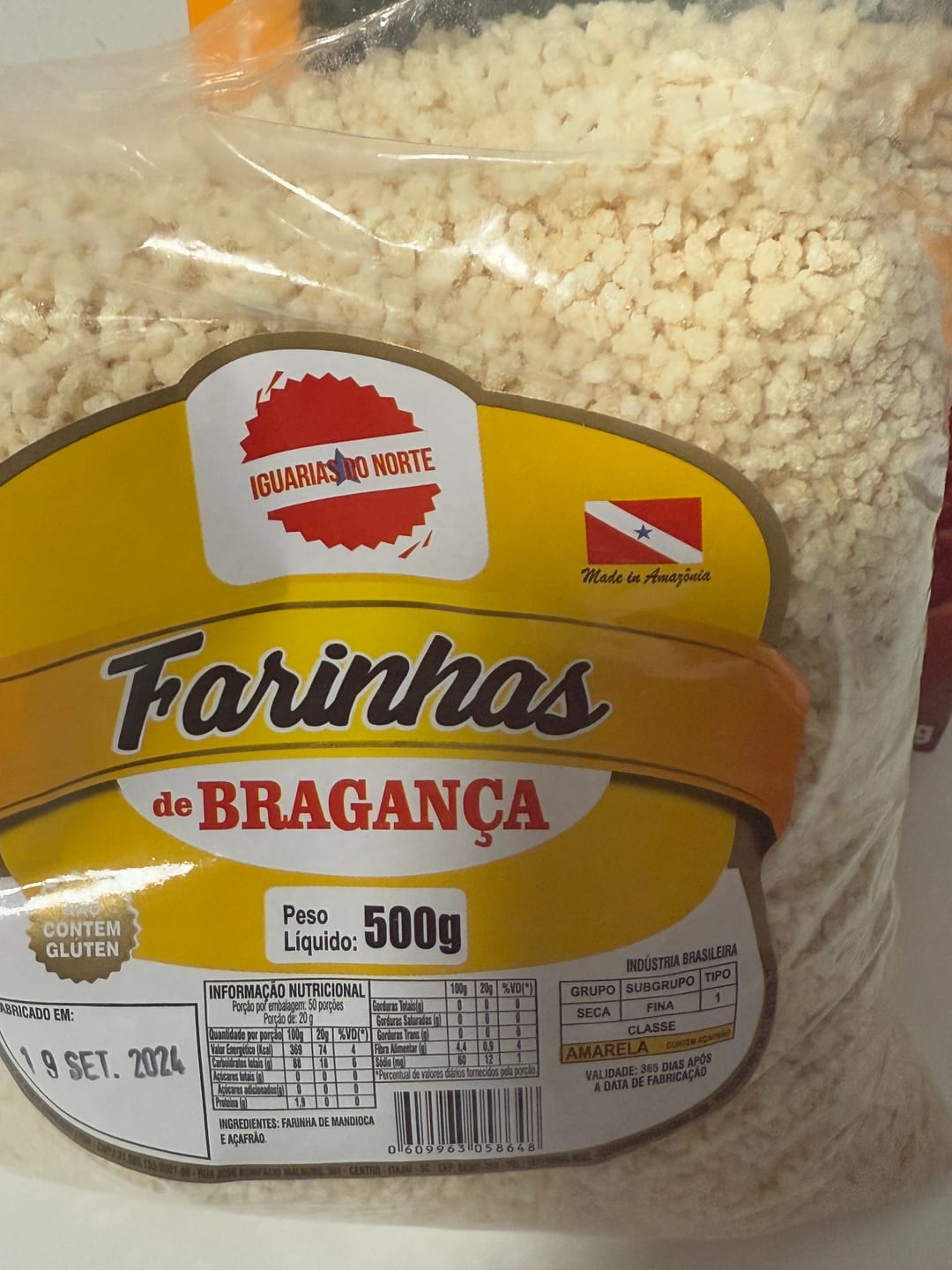 Customer photo review of Farinha de Bragança iguarias do norte 500g