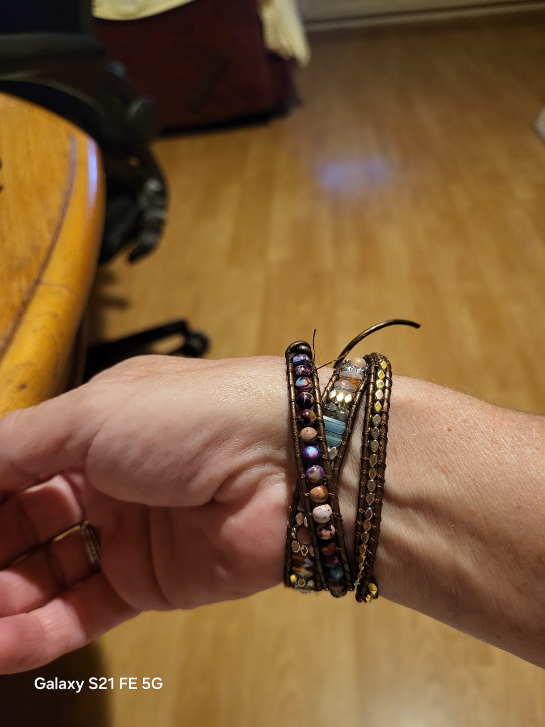 Customer photo review of Everlasting Friendship Opal Heart Bracelet