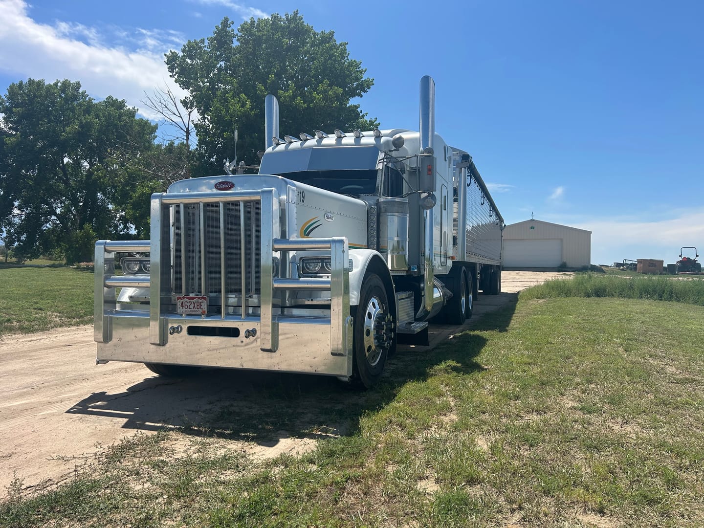Customer photo review of Rollin low Peterbilt 14" straight flat bottom visor 14 gauge 304 s.s. 379 389 #1005