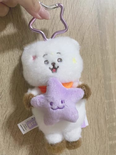Customer photo review of BT21 Official The Journey Purple Star Plush Keyring