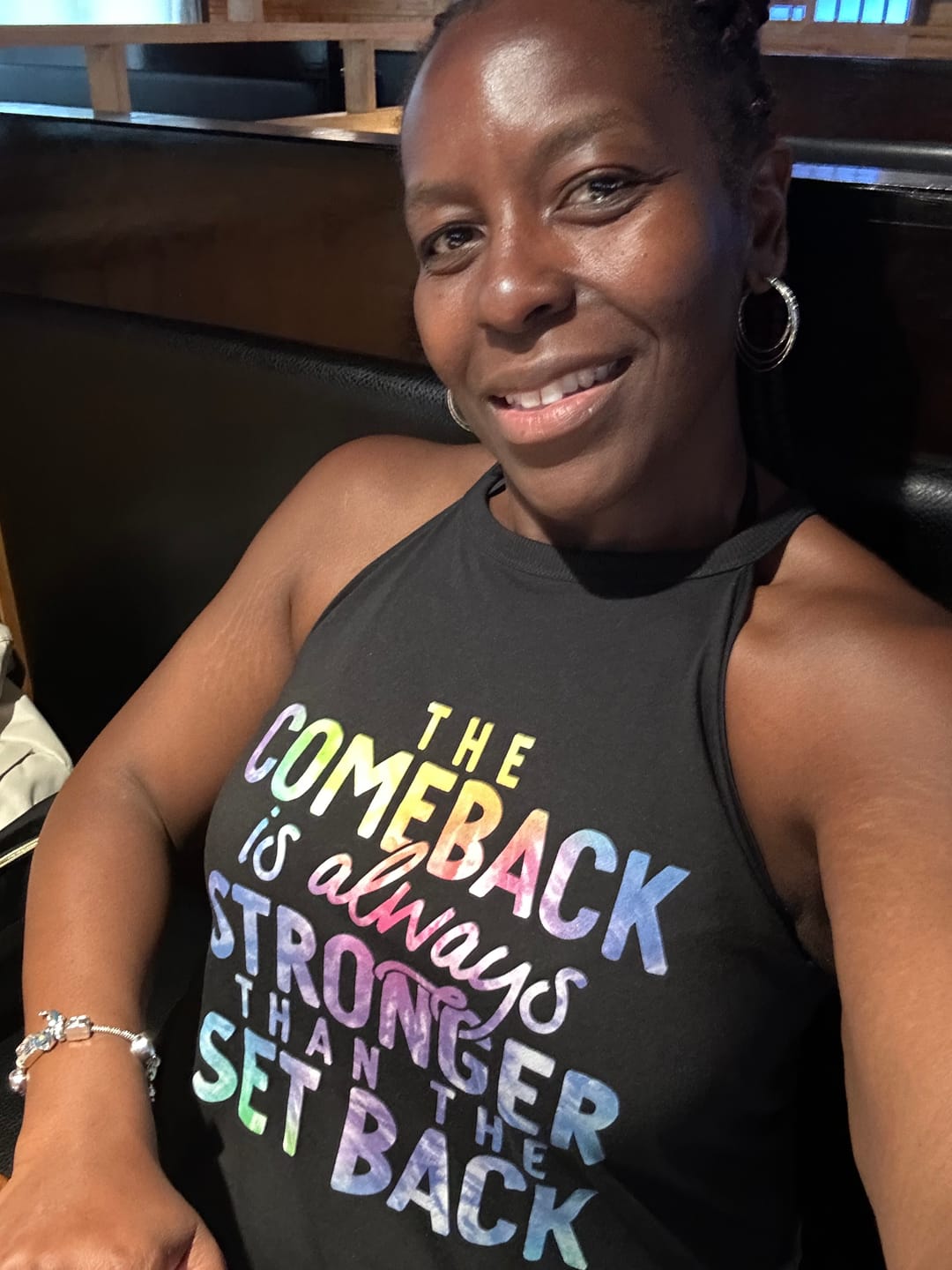 Customer photo review of The Comeback Rocker Tank