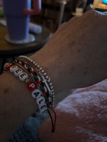Customer photo review of Palestine Unity Bracelet