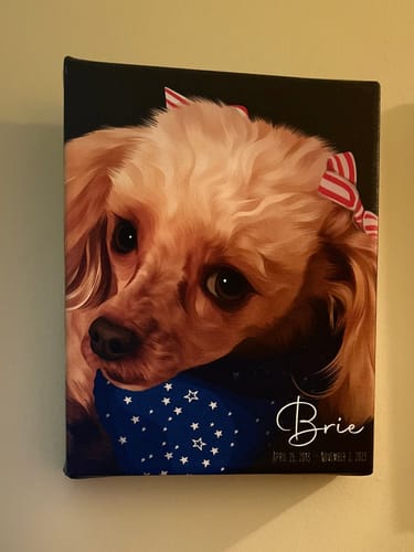 Customer photo review of Pet Art Canvas Wrap