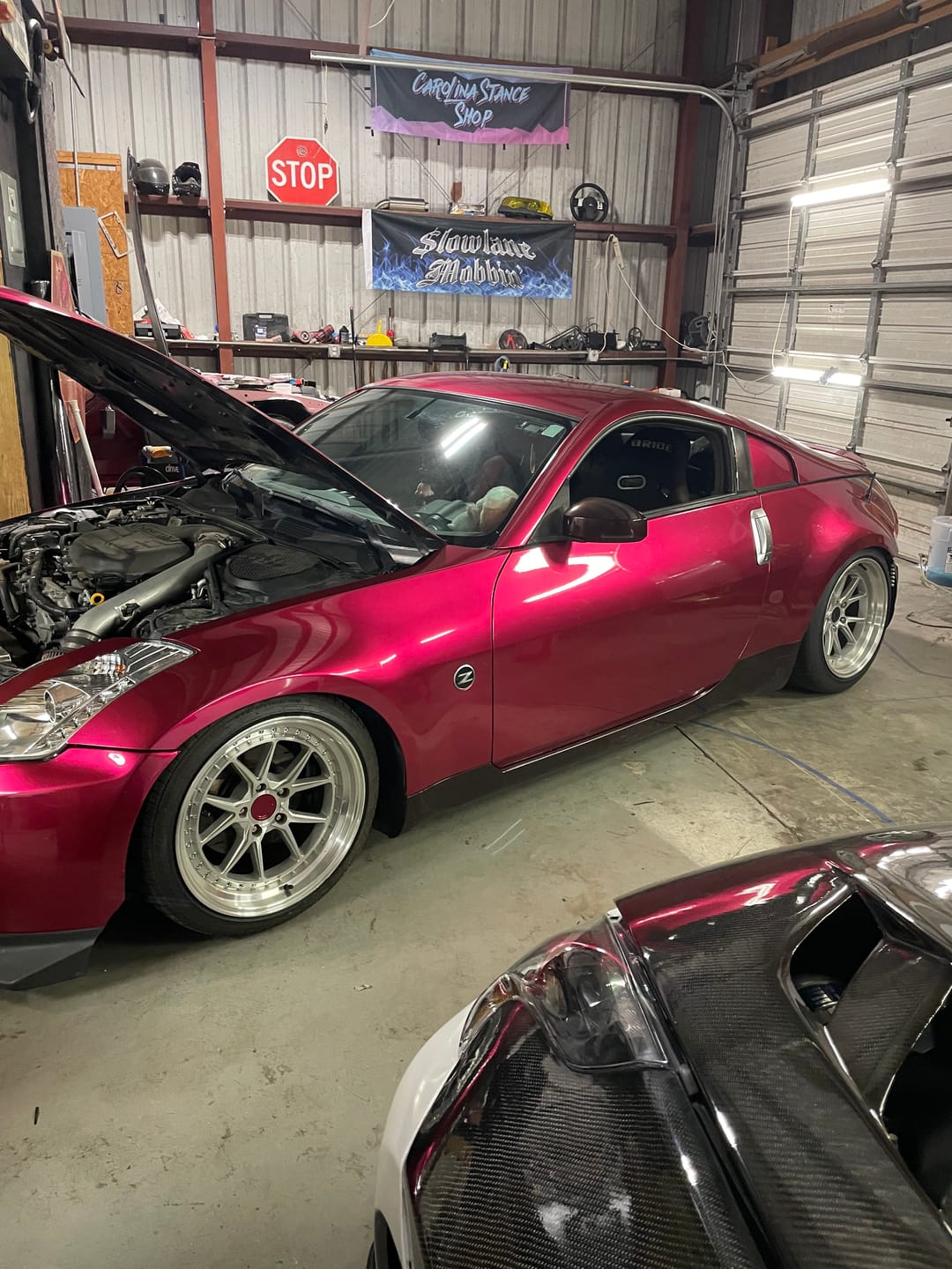 Customer photo review of Glossy Metallic Rubellite Purple Vinyl Wrap