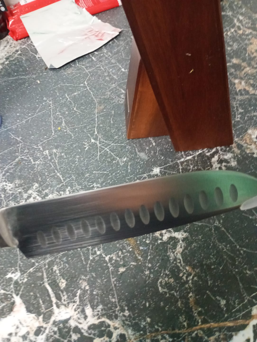Customer photo review of Taco De Cuchillos Profesional Sakura Straff Junior De Madera Acacia - 6 Piezas