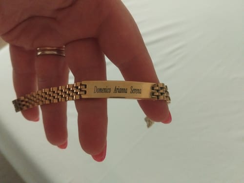 Customer photo review of Bracciale da uomo con maglia orologio di lusso personalizzabile