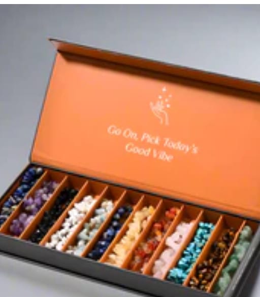 Customer photo review of 12 Natural Crystal Bracelets + Box