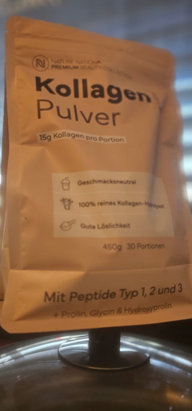 Customer photo review of Kollagen Pulver Hydrolysat, 450g - 100% Peptide Typ I, II & III, geschmacksneutral & leicht löslich