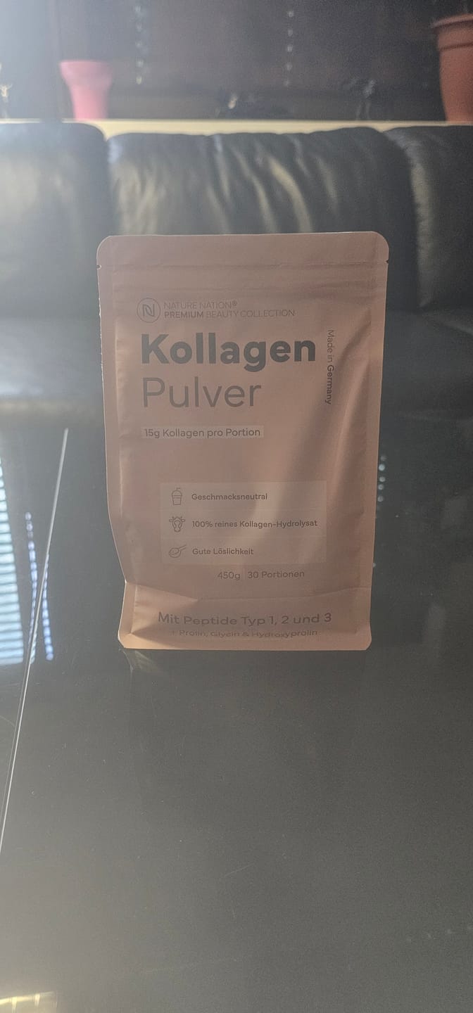 Customer photo review of Kollagen Pulver Hydrolysat, 450g - 100% Peptide Typ I, II & III, geschmacksneutral & leicht löslich