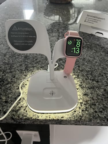 Customer photo review of 5-in-1 Magnetic Wireless Charger Stand for iPhone, Apple Watch, and AirPods
