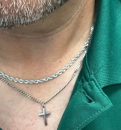 Customer photo review of ROPE CHAIN 3MM | Silver